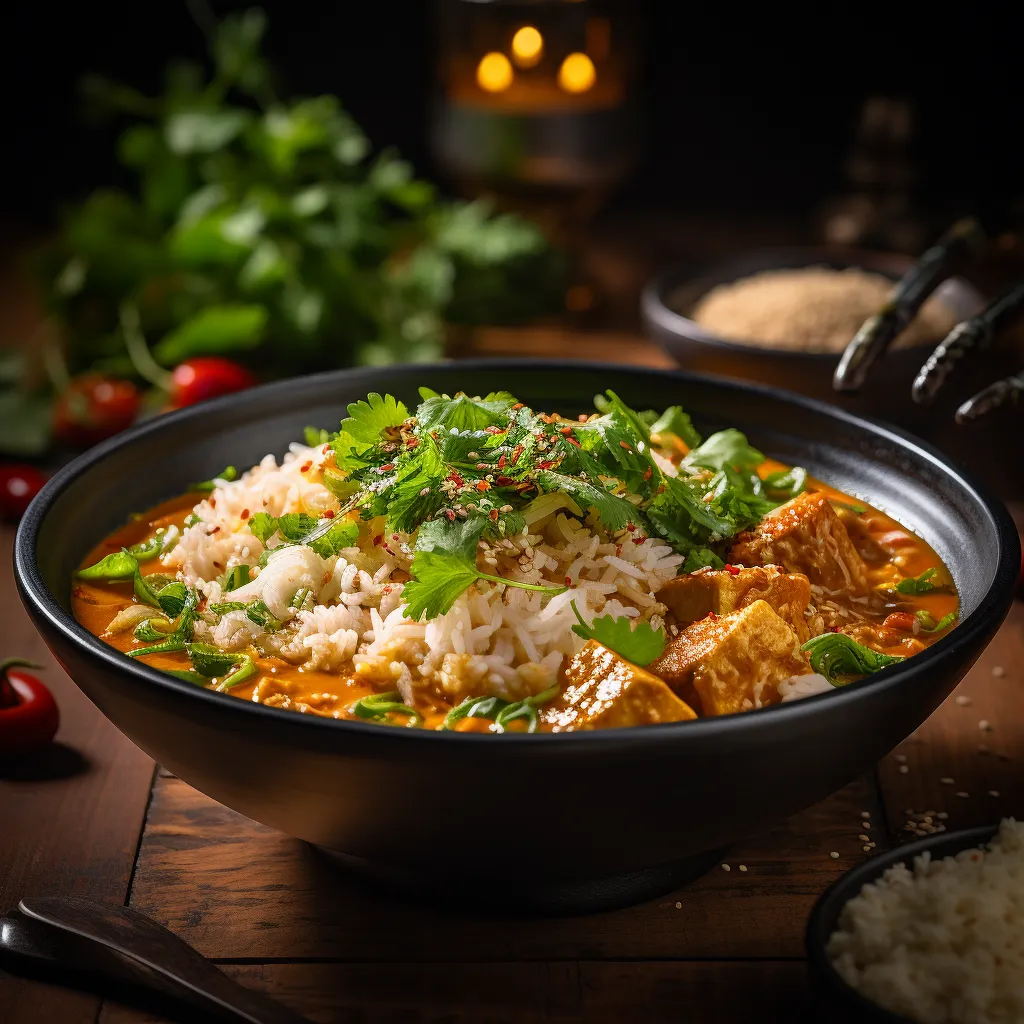 Cover Image for What to do with Leftover Tofu Curry Soup with Jasmine Rice
