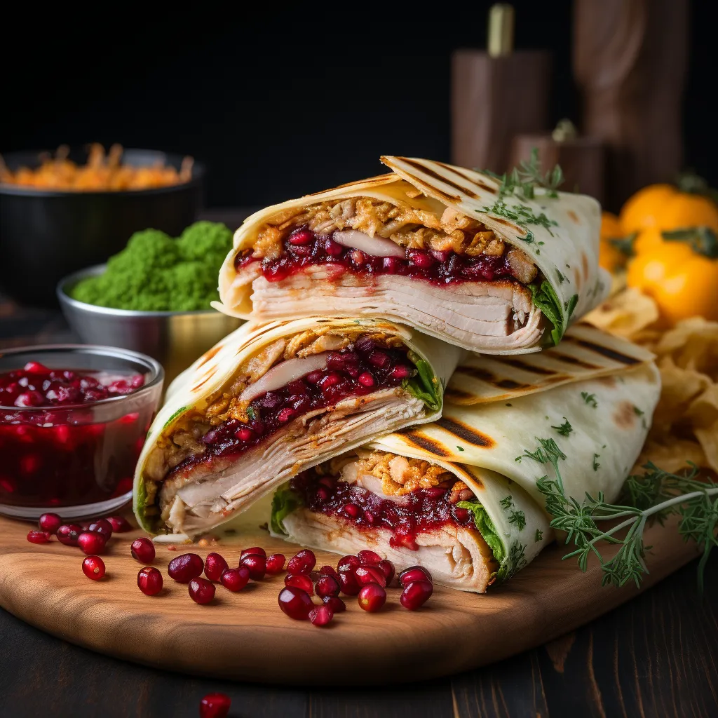 Cover Image for What to do with Leftover Turkey Sandwich Wrap with Cranberry Sauce