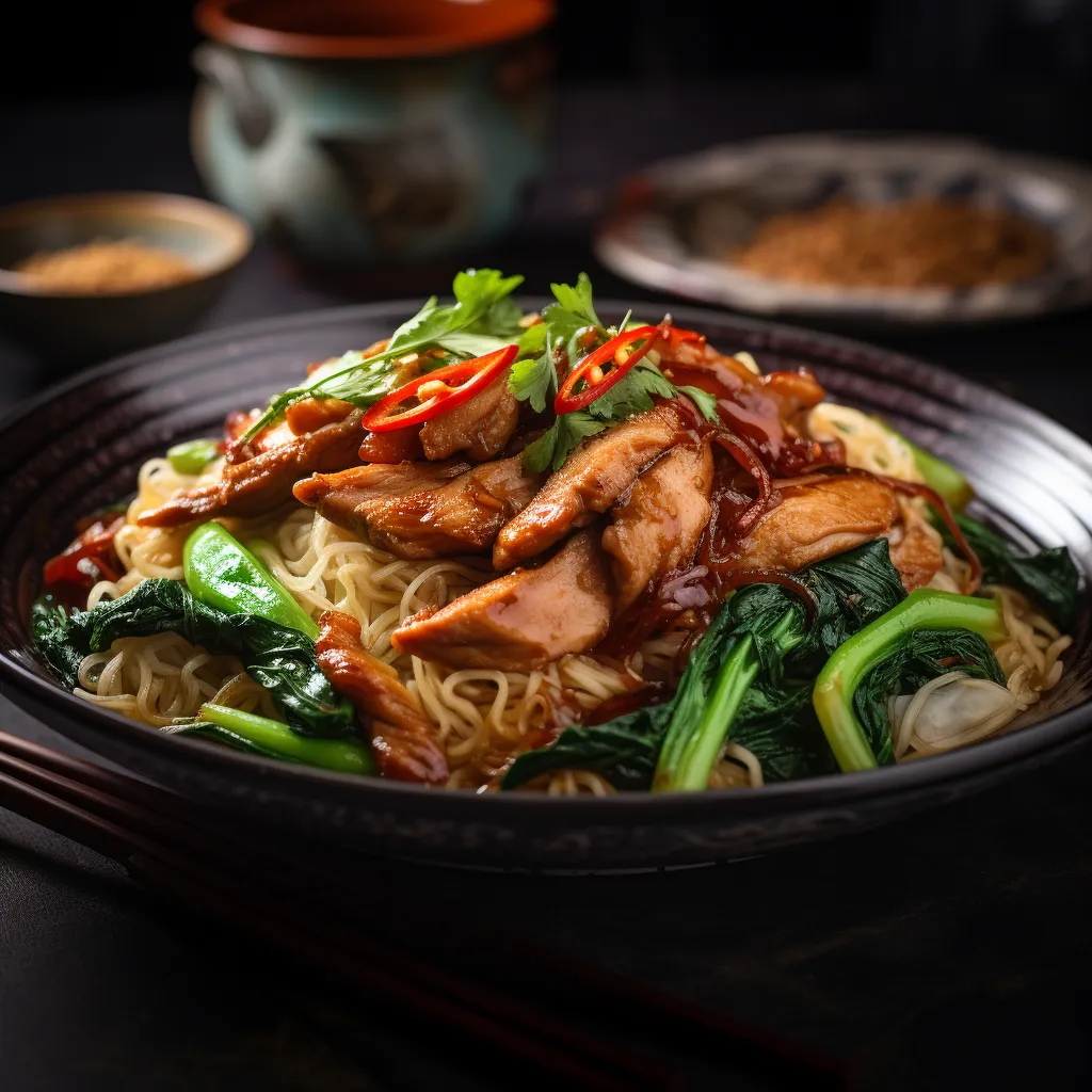 Cover Image for What to do with Leftover Chow Mein Noodles with Chicken and Bok Choy