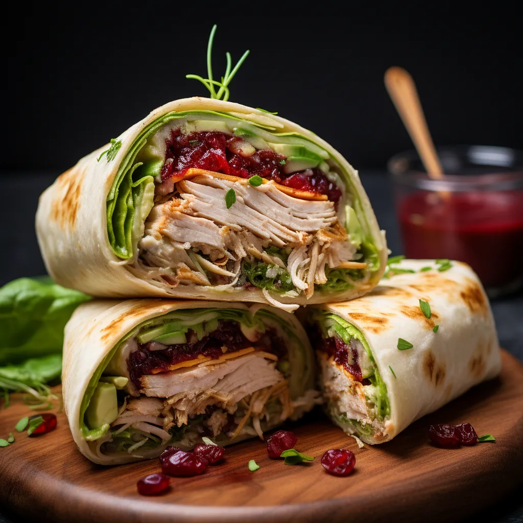 Cover Image for What to do with Leftover Turkey Sandwich Wrap with Cranberry Sauce and Lettuce